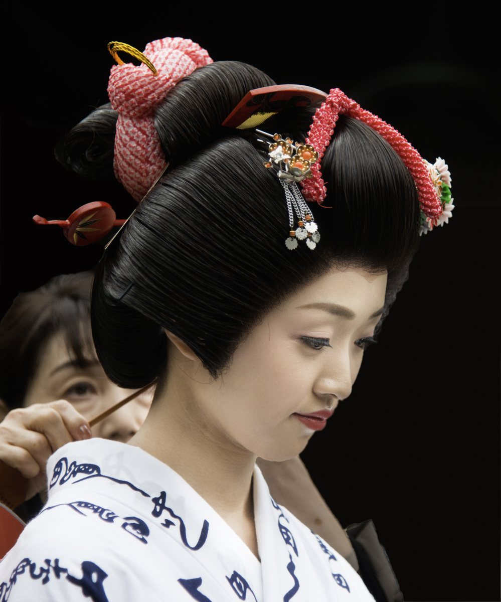 「髷祭りの女」島田髷祭り、鵜田寺にて